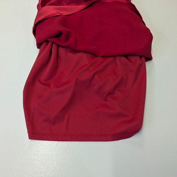Fashion Nova NWT but *Imperfect Size Small Red Serena Satin Mini Dress - Picture 12 of 16